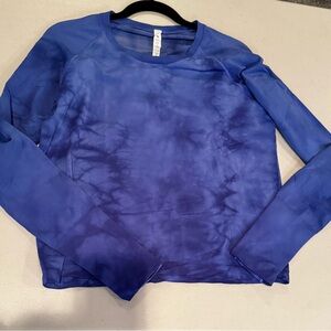 lululemon athletica Swiftly tech Women's Blue Tie-Dye Long Sleeve Top